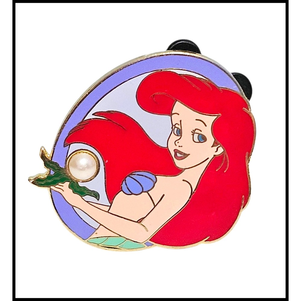 Disney Ariel Little Mermaid Pearl Starfish Pin Trading 2003 22738 Birthstone